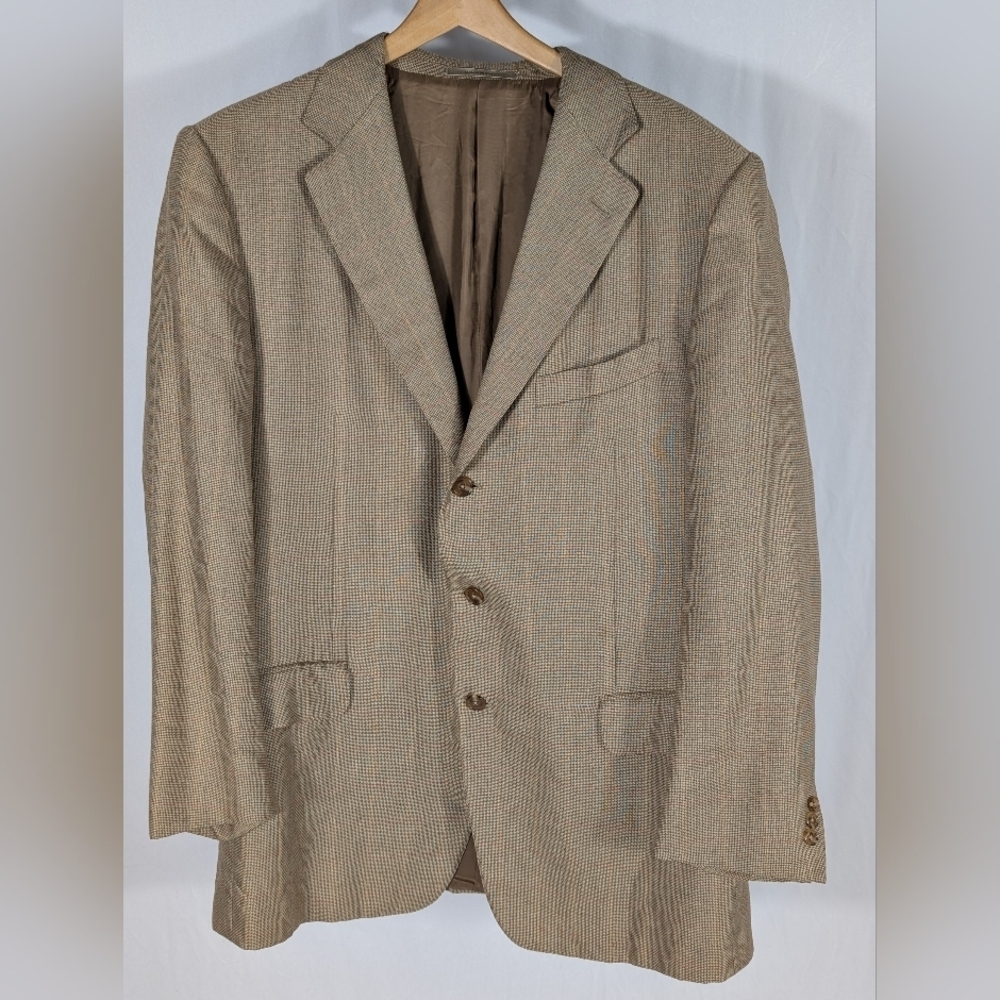 Ermenegildo Zegna Men's Classic Silk & Cashmere Blend Brown Blazer Size 46R